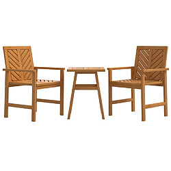 Maison Chic Ensemble de Salon de jardin 3 pcs - Table et chaises d'extérieur - Mobilier/Meubles de jardin Moderne bois d'acacia solide -MN96644