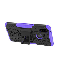 Acheter Wewoo Coque Pour OPPO Realme 3 Pro Texture de pneu TPU antichoc + PC Housse de protection avec support Violet