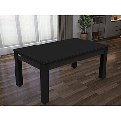 De Faugeres Billard convertible table 6 personnes Texas noir grainé et prune (tapis) pas cher