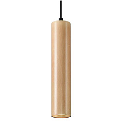 Luminaire Center Suspension design Lino Bois Bois naturel 1 ampoule 105cm