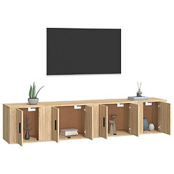 Avis Maison Chic Ensemble de meubles TV 4 pcs pour salon - Chêne sonoma Bois d'ingénierie -MN86434