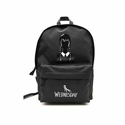 BigBuy Fun Cartable Wednesday Addams Noir 43 x 31 x 13,5 cm