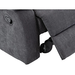 Vente-Unique Fauteuil relax en tissu TOLZANO - Anthracite pas cher