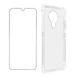 Avizar Pack Protection Nokia 1.4 Coque Souple et Verre Trempé Transparent