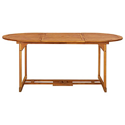 vidaXL Table à dîner de jardin 180x90x75 cm Bois d'acacia solide