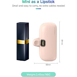 Acheter SANAG Mini Batterie Externe Powerbank 5000Mah Pd 20W Power Bank Usb C Petite Et Mignonne Compatible Avec Samsung Huawei Xiaomi Oculus Quest Jeux Switch (Pink)