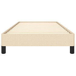 Maison Chic Lit adulte - Lit simple Cadre de lit,Structure du lit Contemporain Crème 90x190 cm Tissu -MN15535 pas cher