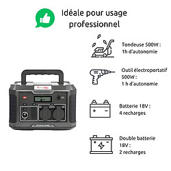 Station d'énergie portable Advance 650 - Générateur électrique - 634Wh/600W - Sortie AC - Noir - Protec pas cher