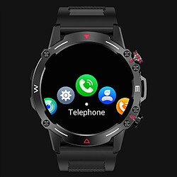 INF Montre intelligente / montre de sport avec appels Bluetooth Black pas cher