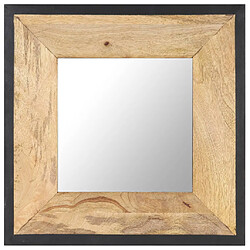 vidaXL Miroir 50x50 cm Bois de manguier massif