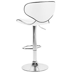 Beliani Tabouret de bar Set de 2 Cuir PU Blanc CONWAY pas cher