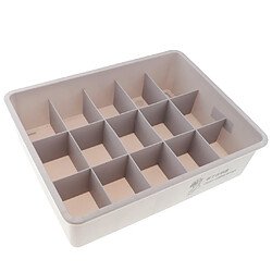 Acheter Organisateur de rangement pour sous-vêtements en plastique, tiroir pour conteneur à chaussettes, 15 grilles, noir