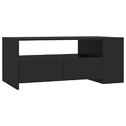 vidaXL Table basse noir 102x55x42 cm bois d'ingénierie