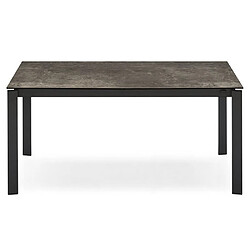 Inside 75 Table extensible 10 couverts EMINENCE FAST 230 cm pieds métal plateau céramique plomb