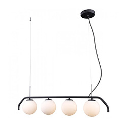 Luminaire Center Suspension moderne Carimi noir satiné