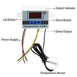 Avis Wewoo XH-W3001 Contrôleur de température à LED Numérique Arduino Refroidissement Chauffage Interrupteur Thermostat NTC Sonde 24V