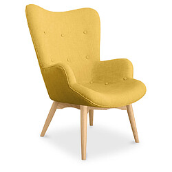 ICONIK INTERIOR Fauteuil Kontor Lounge Chair - Design Scandinave Jaune