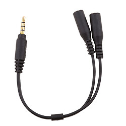 3.5mm Splitteur Câble Adaptateur Mic Audio Stéréo Corde Mâle À Femêlle Pour PS4 Xbox