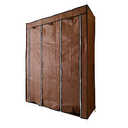 Avis Armoire Dressing en Tissu Avec Portes Zippées Nyana Home Mesures 170x130x45 cm Marron