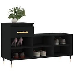 Avis Maison Chic Armoire à Chaussures Noir,Meuble de Rangement à Chaussures 102x36x60 cm Bois d'ingénierie -MN38850