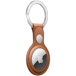 Leather Key Ring pour Apple AirTag - Saddle Brown