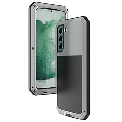 Coque en silicone + métal anti-poussière argent pour votre Samsung Galaxy S21 FE 5G/S21 Fan Edition