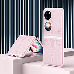 Coque en TPU + PU galvanoplastie rose pour votre Huawei P50 Pocket