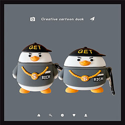 GUPBOO Airpods Coque Housse Étui Protecteur Compatible pour AirPods 3-Personnalité de canard tyran local de dessin animé