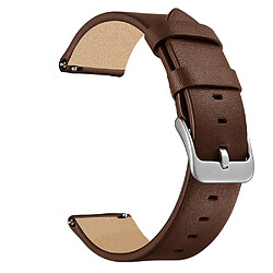 Acheter Bracelet en cuir véritable marron pour votre Huawei Watch GT/Watch Magic/Watch 2