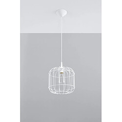 Luminaire Center Suspension CELTA acier blanc 1 ampoule