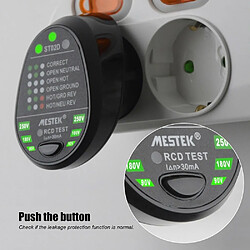 Avis Justgreenbox Testeur de prise électrique RCD Détecteur de polarité de Circuit de test de fil de terre en direct neutre automatique - T6112211973012