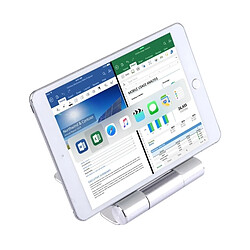 Wewoo Support Holder pour iPad et iPhone tablette de de de bureau en alliage d'aluminium pliable réglable portable