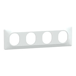 plaque de finition - 4 postes - horizontale - 71 mm - blanc - schneider electric s320708