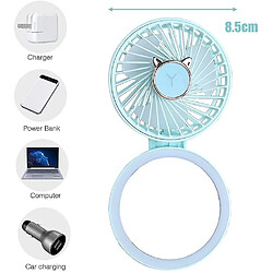 Mini Ventilateur Portable, Ventilateur à Main, Ventilateur De Poche Pour Collier, Réglage Rotatif à 180 Degrés pas cher