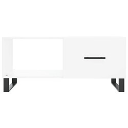 Maison Chic Table basse,Table Console Table d'appoint, Table pour salon blanc 90x50x40 cm bois d'ingénierie -MN97243 pas cher