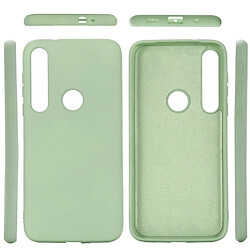 Wewoo Coque Pour Motorola G8 Play / One Macro Solid Color Liquid Silicone Case Couverture antichoc vert