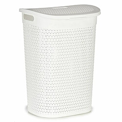 Kipit Panier à linge Blanc Plastique 60 L 43,5 x 57,5 x 34 cm (6 Unités)