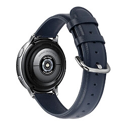 Bracelet en cuir véritable Haut bleu foncé pour votre Samsung Galaxy Watch Active2 44mm