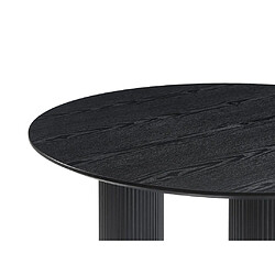 Acheter Vente-Unique Table à manger ronde 4 personnes placage frêne - Noir - BURSANA