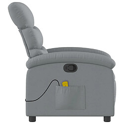 Acheter vidaXL Fauteuil de massage inclinable Gris clair Tissu