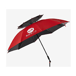 Universal Parapluie de pêche en boîte de carbone ultra-légère à l'extérieur, grand parapluie de pêche à double couche, 2m, 2,2m, anti-pluie, protection solaire, plateforme pliante, parapluie de pêche(Rouge)