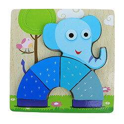 Cartoon Cognitive Wooden Jigsaw Puzzles Enfants Bébé Jouet Éducatif Éléphant