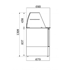 Saladette réfrigérée vitrine en verre - 2 portes - Combisteel