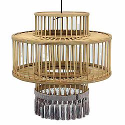 Suspension DKD Home Decor Marron Beige 50 W Frange Urbaine 220 V 45 x 45 x 46 cm