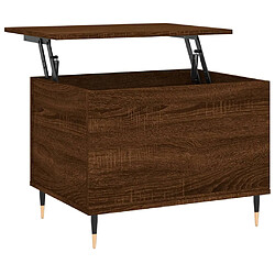 vidaXL Table basse Chêne marron 60x44,5x45 cm Bois d'ingénierie