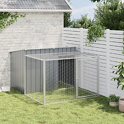 Avis vidaXL Niche pour chien avec cour anthracite 153x194x110 cm