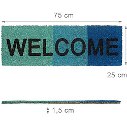 Helloshop26 Paillasson tapis de sol porte d’entrée essuie-pieds fibres de coco tapis de sol bleu 13_0001862_2