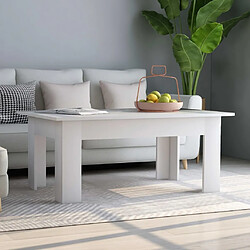 Maison Chic Table basse,Table Console Table d'appoint, Table pour salon Blanc 100x60x42 cm Bois d'ingénierie -MN61048