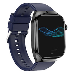 INF Montre intelligente avec ECG, fréquence cardiaque, tension artérielle, sommeil Blue