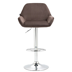 Non Tabouret de bar Braga velours chrome